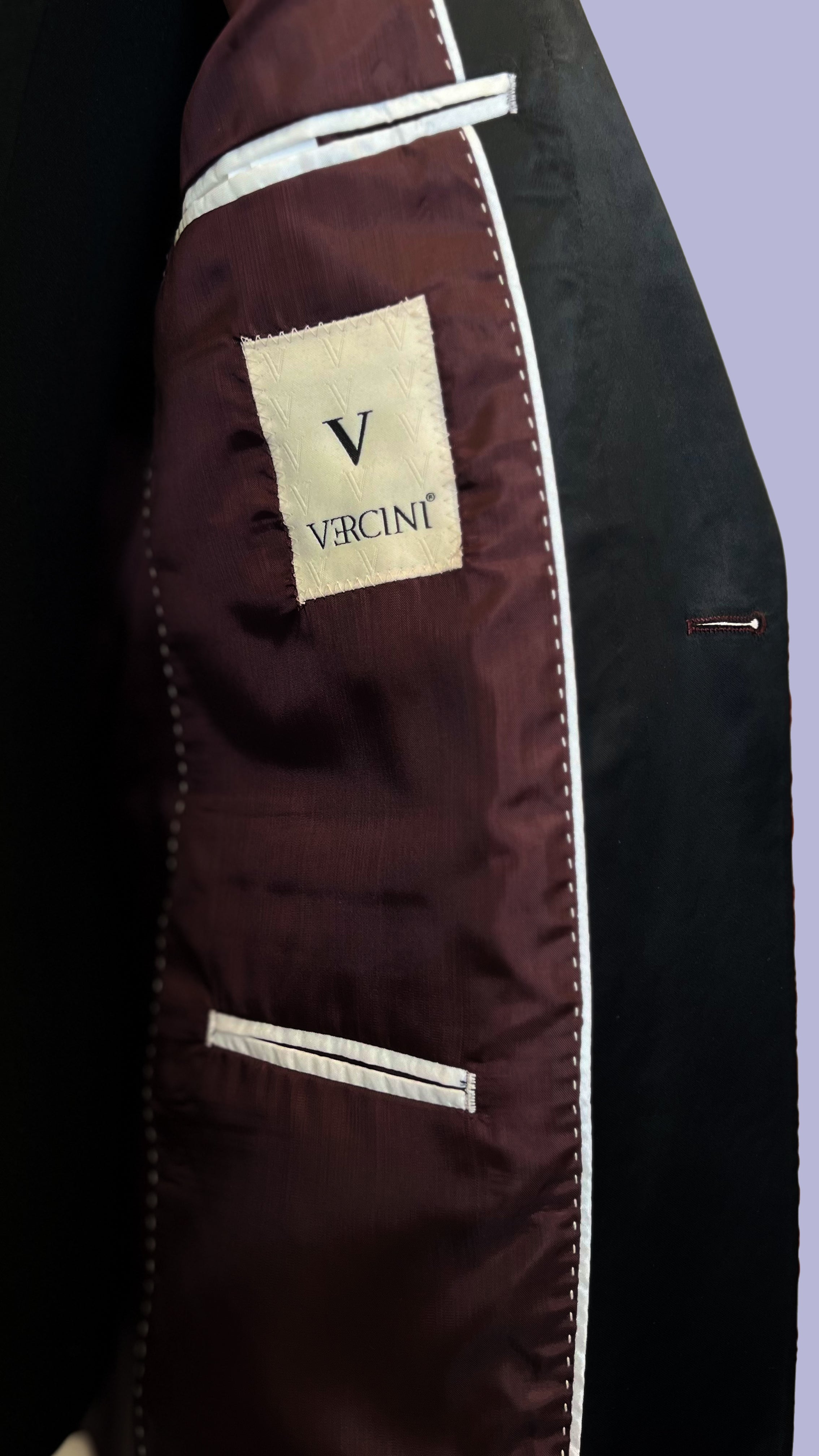 Vercini Men's Burgundy Velvet Floral Tuxedo Jacket
