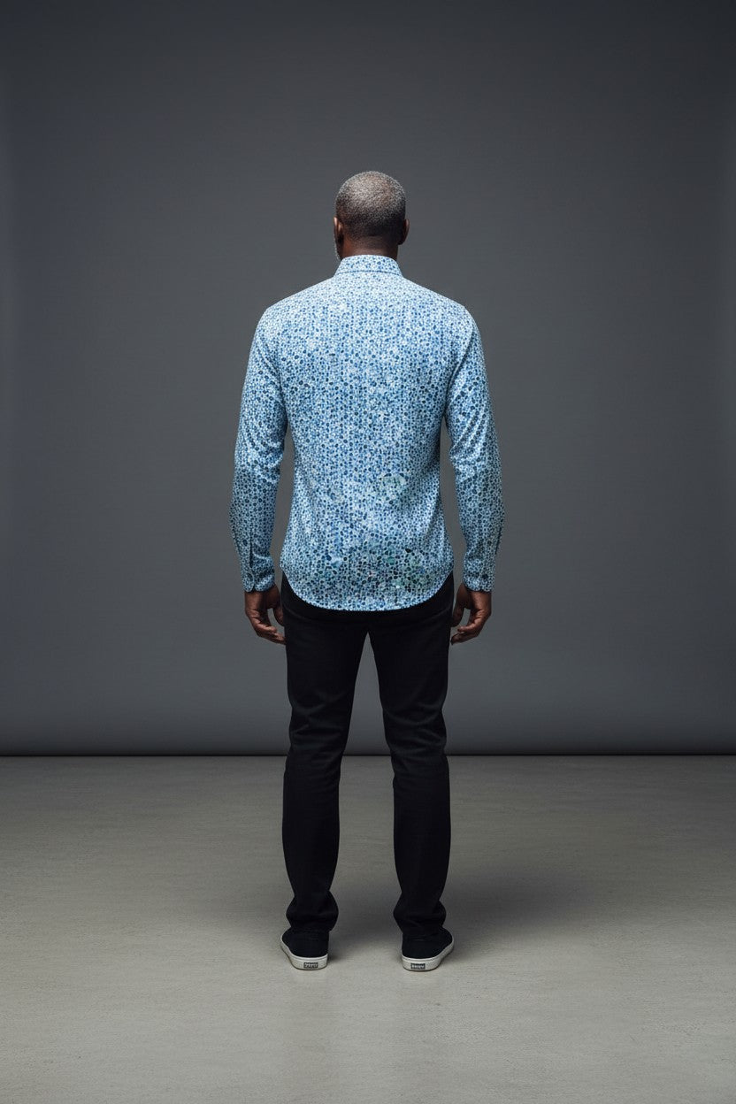 Azure Tides Casual Men's Shirt
