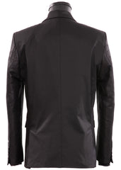 Black Front Zipper Blazer