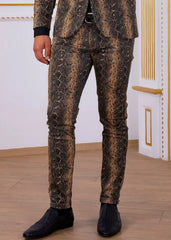 Mondo's Leopard Print Slim Fit Pants