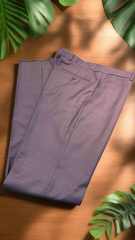 Burgundy Pleated Pants – Tailored Fit, Soft Poly-Viscose Fabric