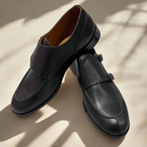 Handcrafted Double Monk Strap Leather Shoe