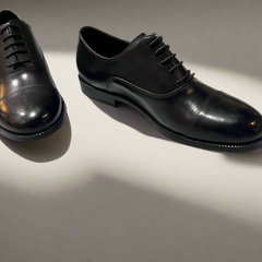 Classic Leather Shoes with Fixed Laces