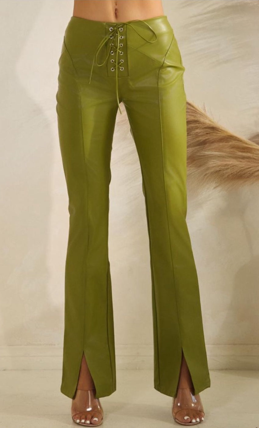 FAUX LEATHER PANTS