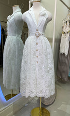 LACE WHITE MAXI DRESS