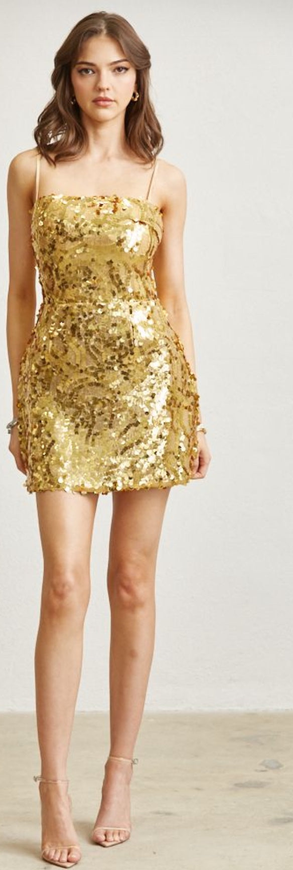SHORT SEQUINS MINI DRESS