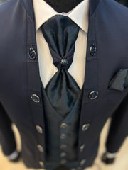 Modern Classic Traditional Navy Blue Tuxedo for Timeless Style