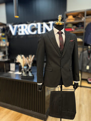 Slim Fit 3-Piece Suit – Solid Color Set for Sharp Style