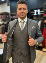 Malaga 3-Piece Plaid Suit – Timeless Elegance, Modern Tailorin