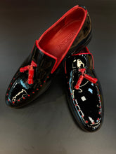 VERCINI Tassel Charm Patent Loafers