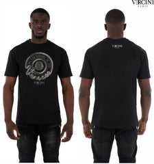 Vercini “Founded 1984” Crest Crystal T-Shirt – Black