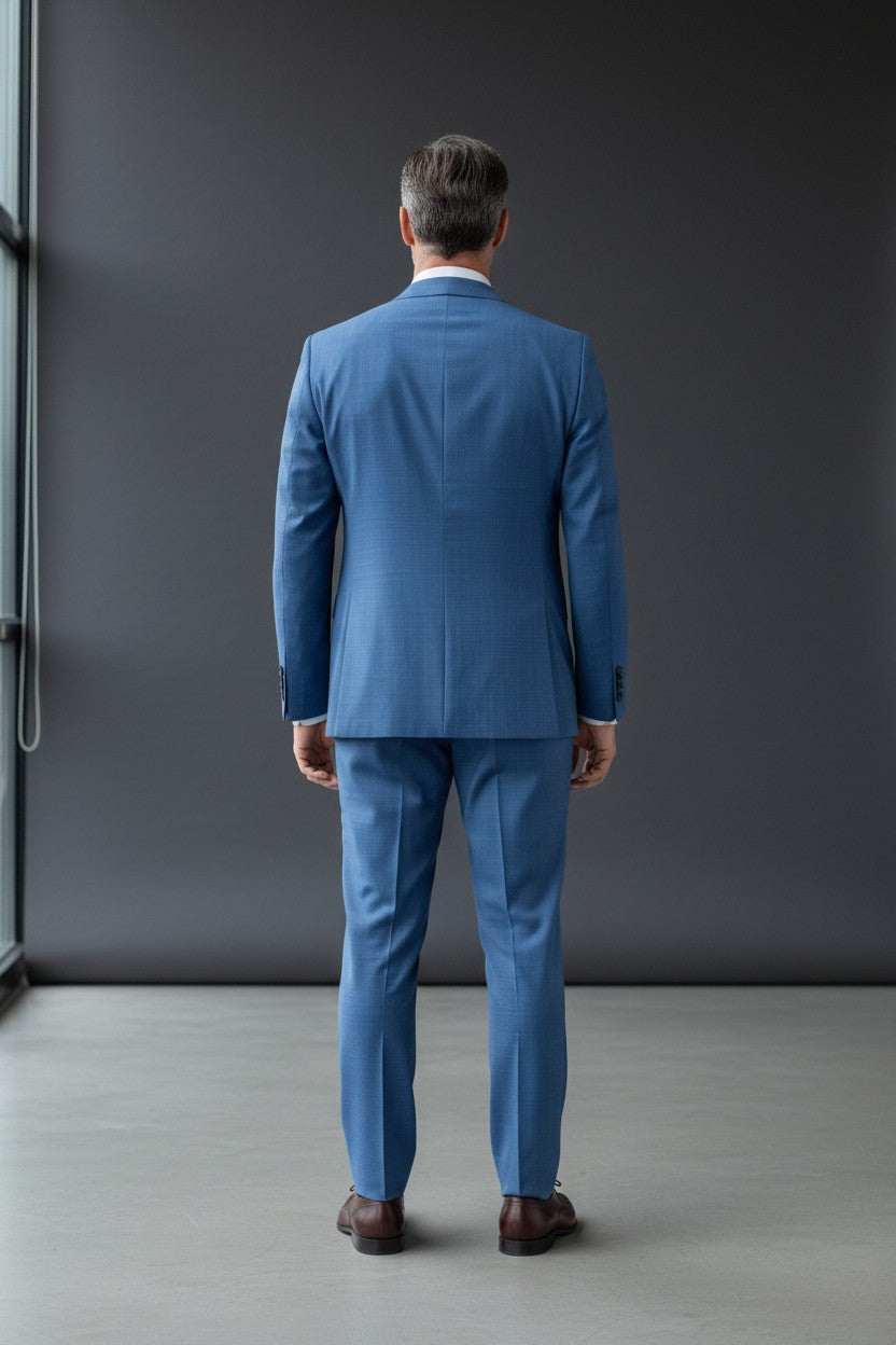 Vercini Blue Two-Piece Suit - Modern Tailored Fit