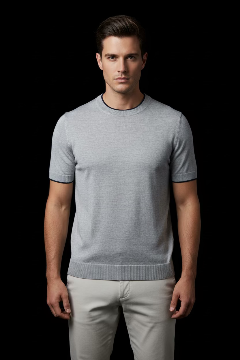 Men’s Lightweight Knit Summer T-Shirt – Modern Comfort & Style