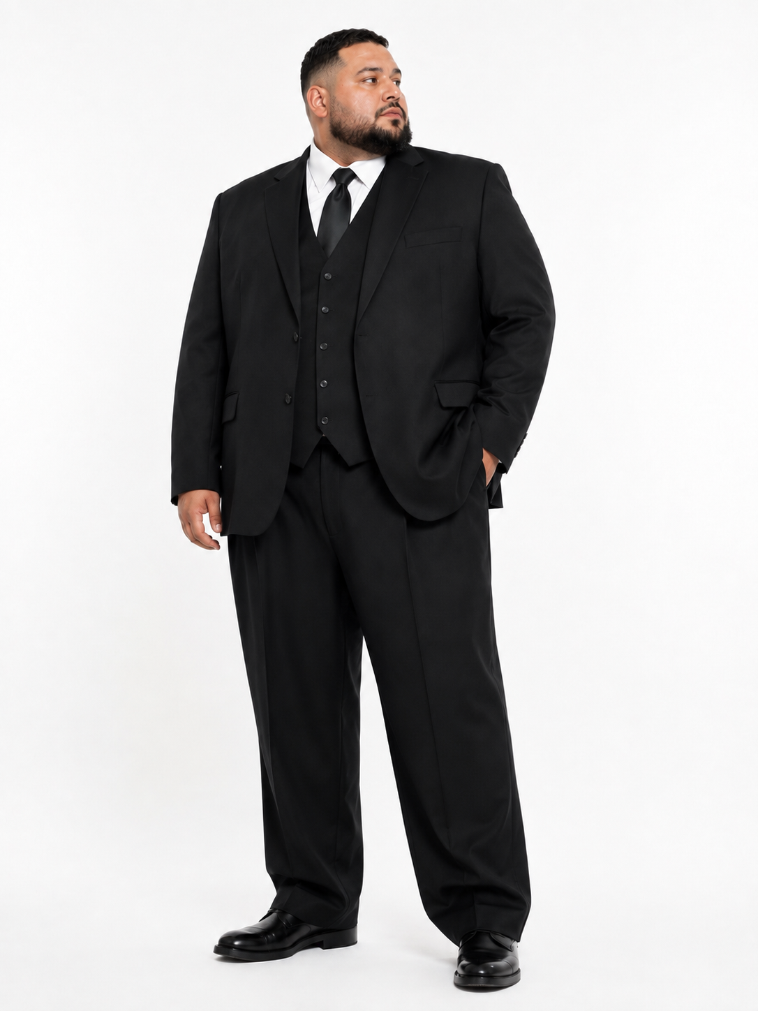 Men’s Classic Fit 3-Piece Suit – Big & Tall