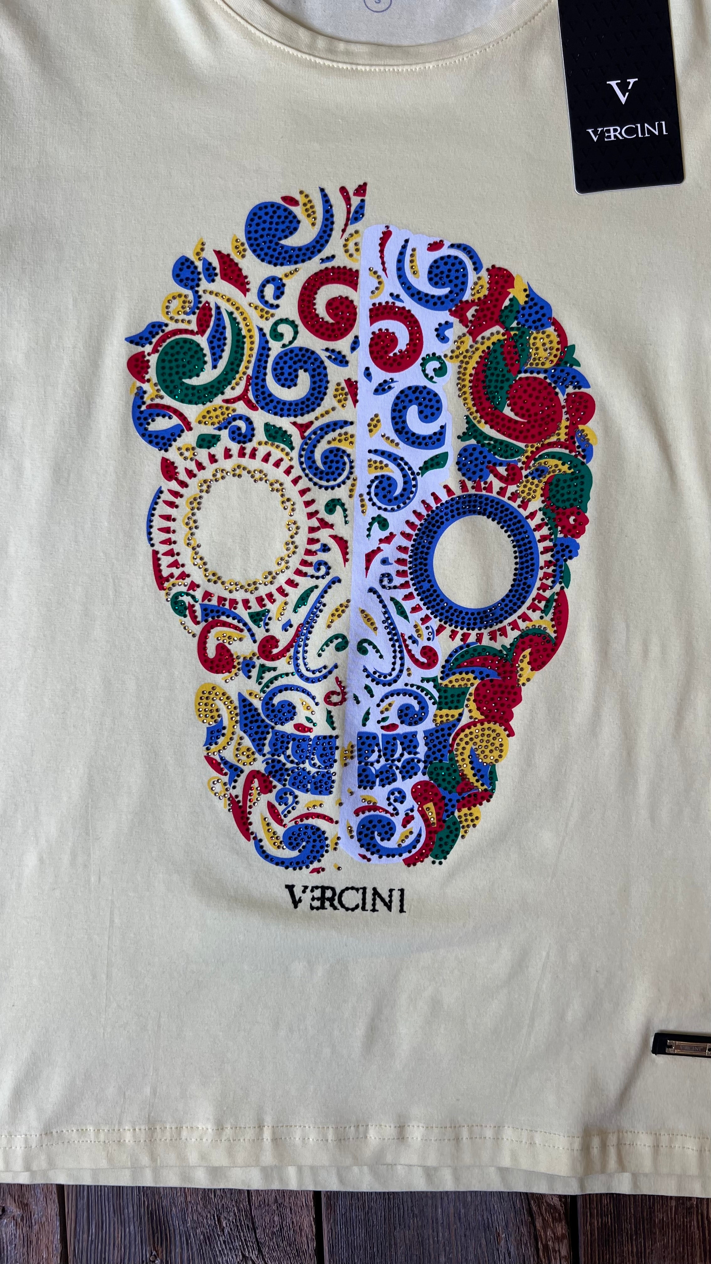 Heartbeat Skull Mosaic T-Shirt