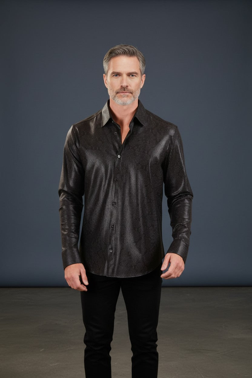 BLACK TONE ON TONE VELVETY