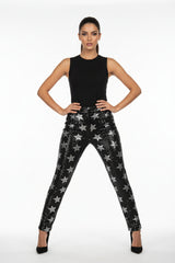 SHIMMERING BLACK SILVER PANTS