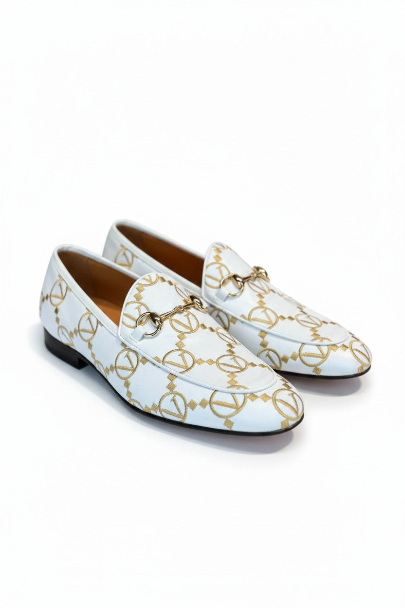 white v sign shoes