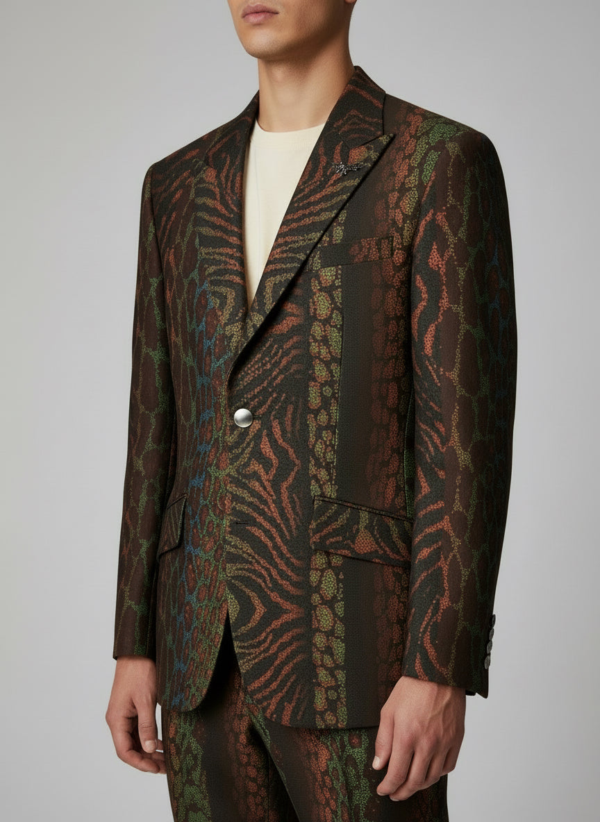 MULTI COLOR ANIMAL PRINT SUIT