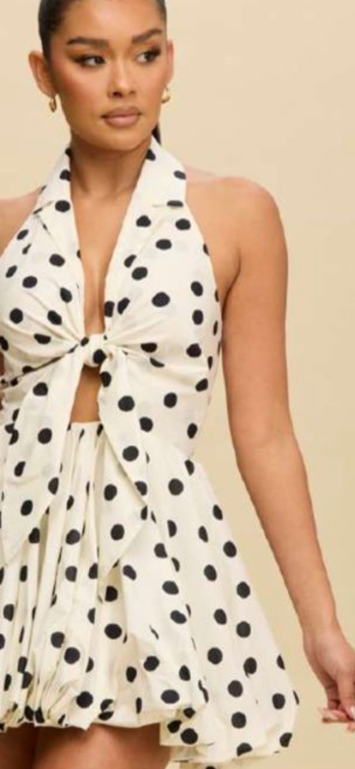HALTER POLKA DOT DRESS