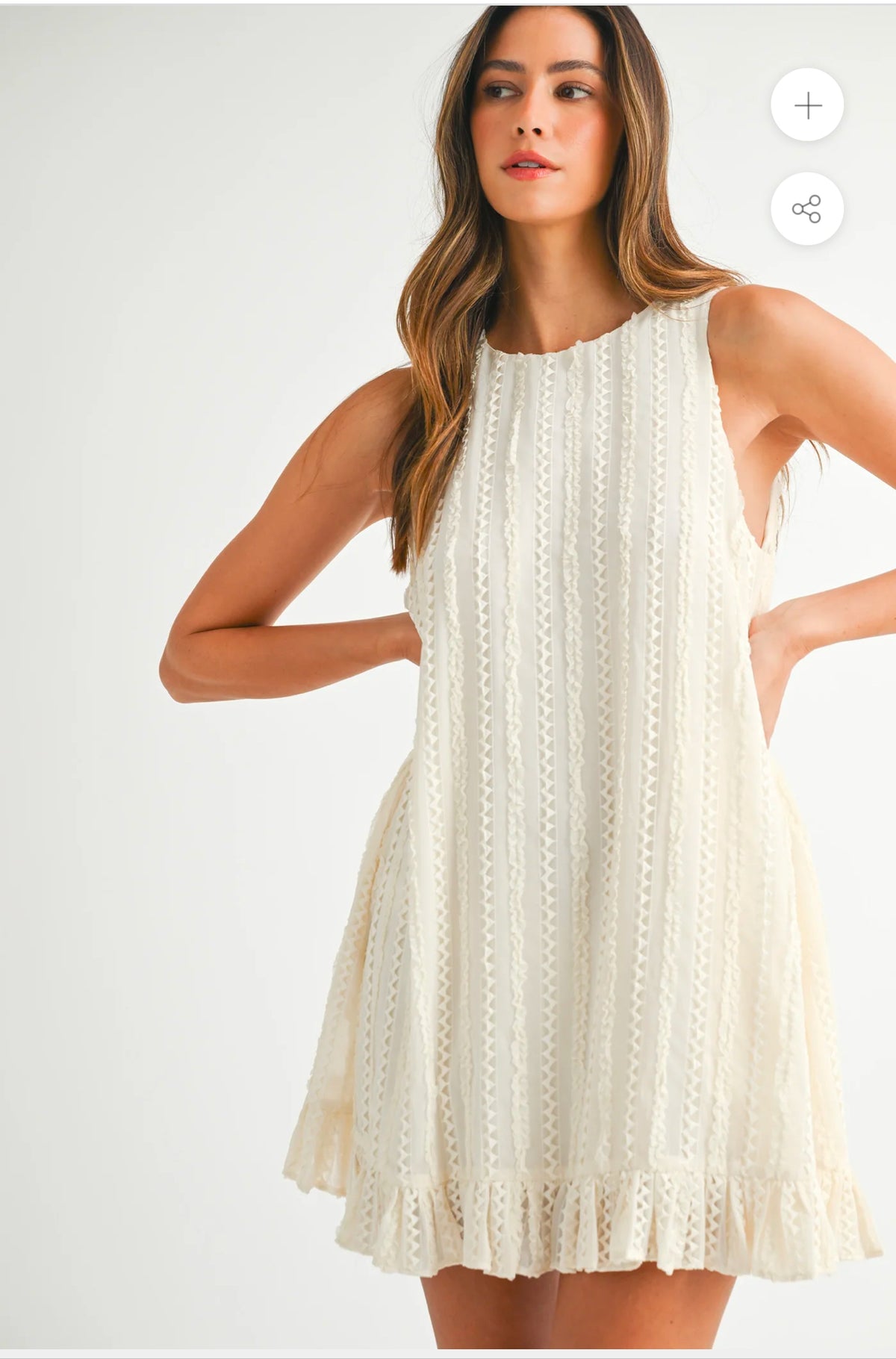 CREAM SHORT DRESS