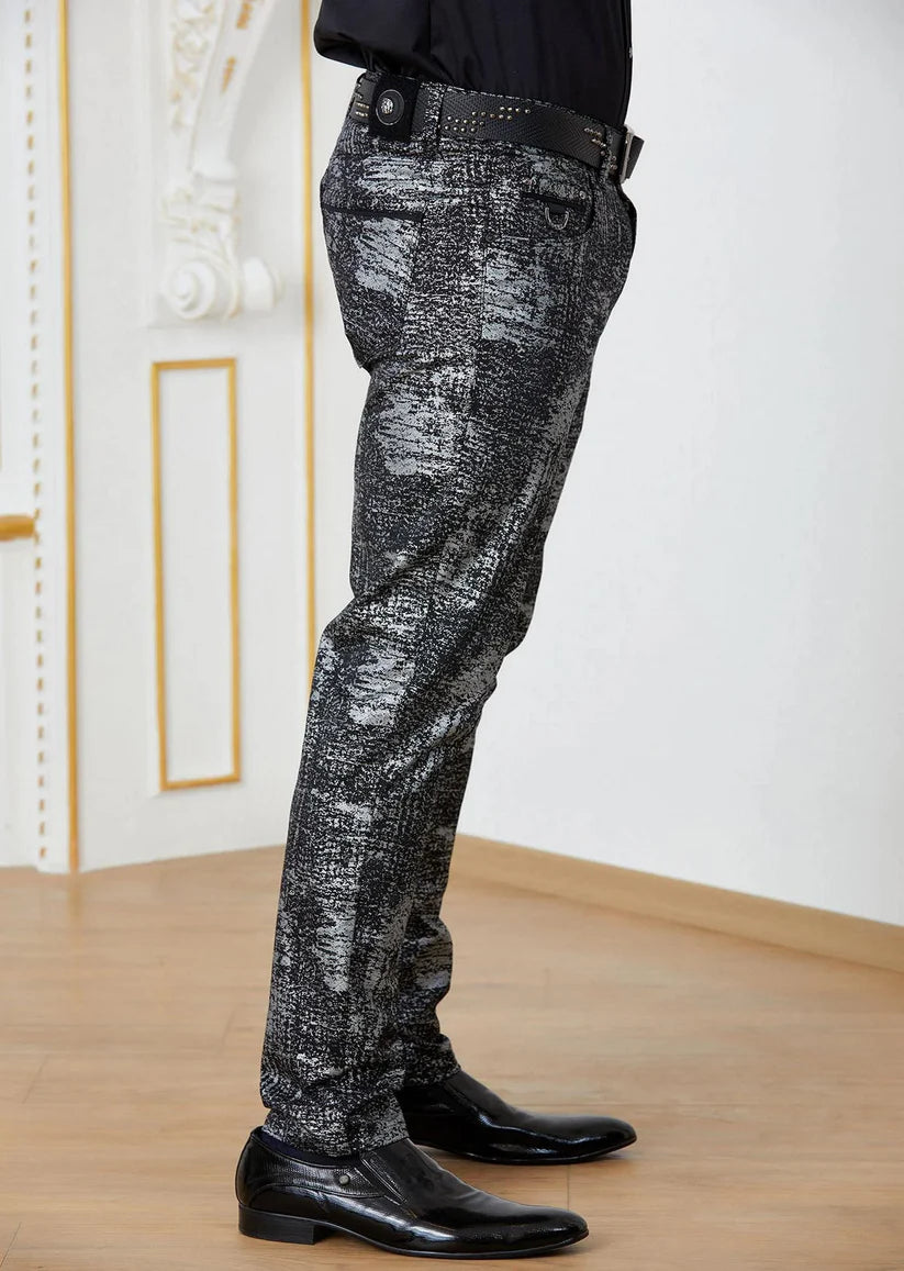 Black Gold Foil Stretchy Pants