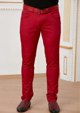 Red "V-metal" Tech Pants PANTS Mondo Collection Vercini