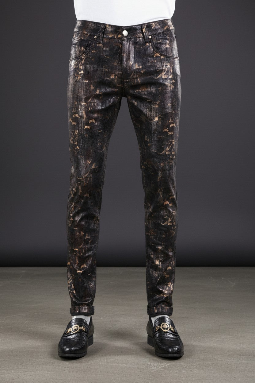 Mondo's Limited Edition: Black Bronze Lustrous Elegance Pants
