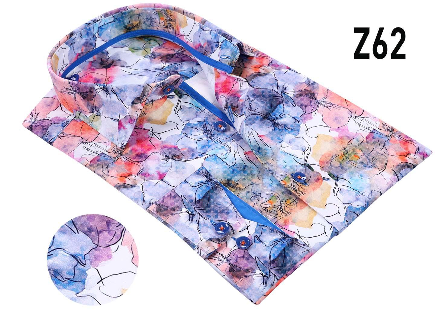 VECS-Z62 Watercolor Floral Print Shirt