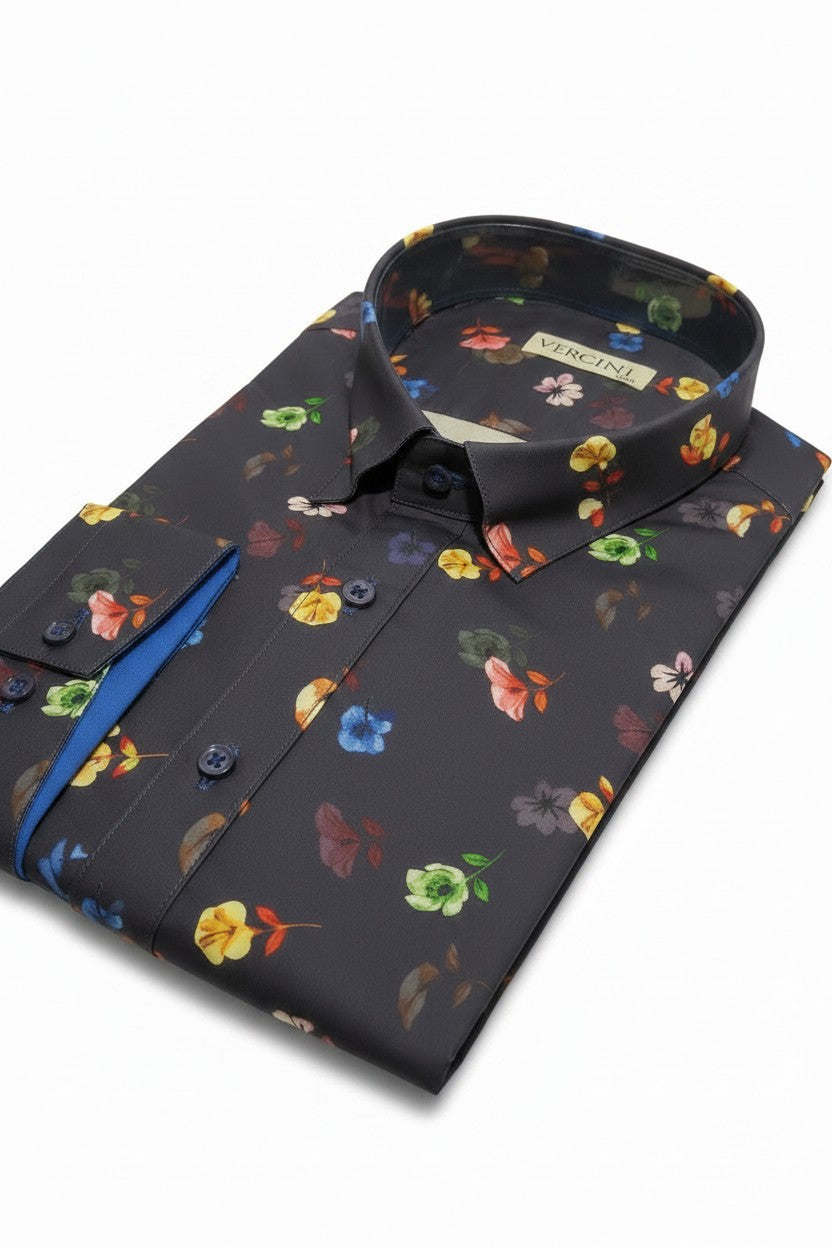 Midnight Garden Floral Shirt – Navy Multi