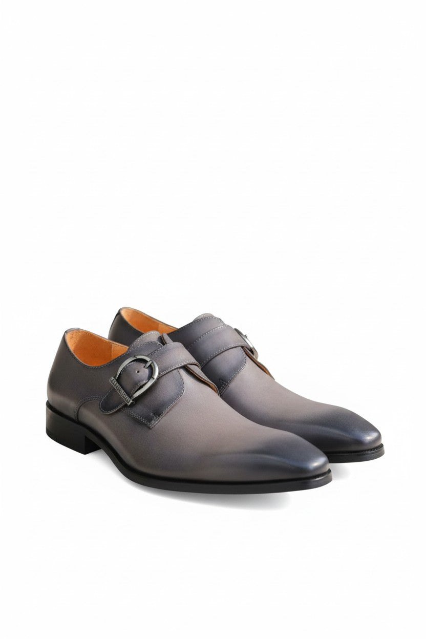 Signature Buckle Monk Strap Shoe