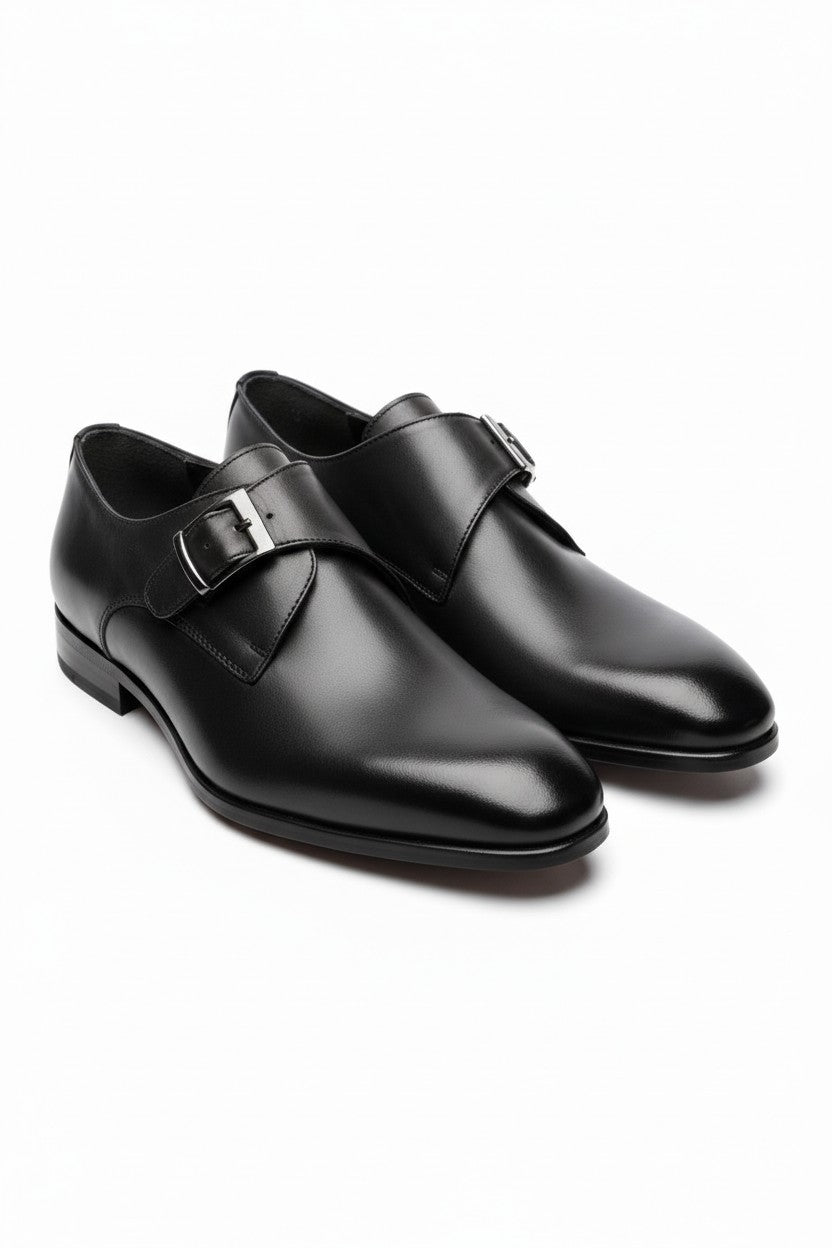 Men's Classic Buckle Detail Loafers by Vercini