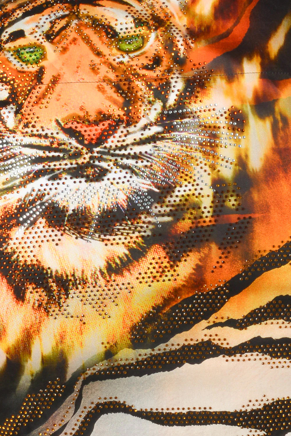 On the Prowl Men's Rhinestone Tiger & Tiger Scratch Shirt