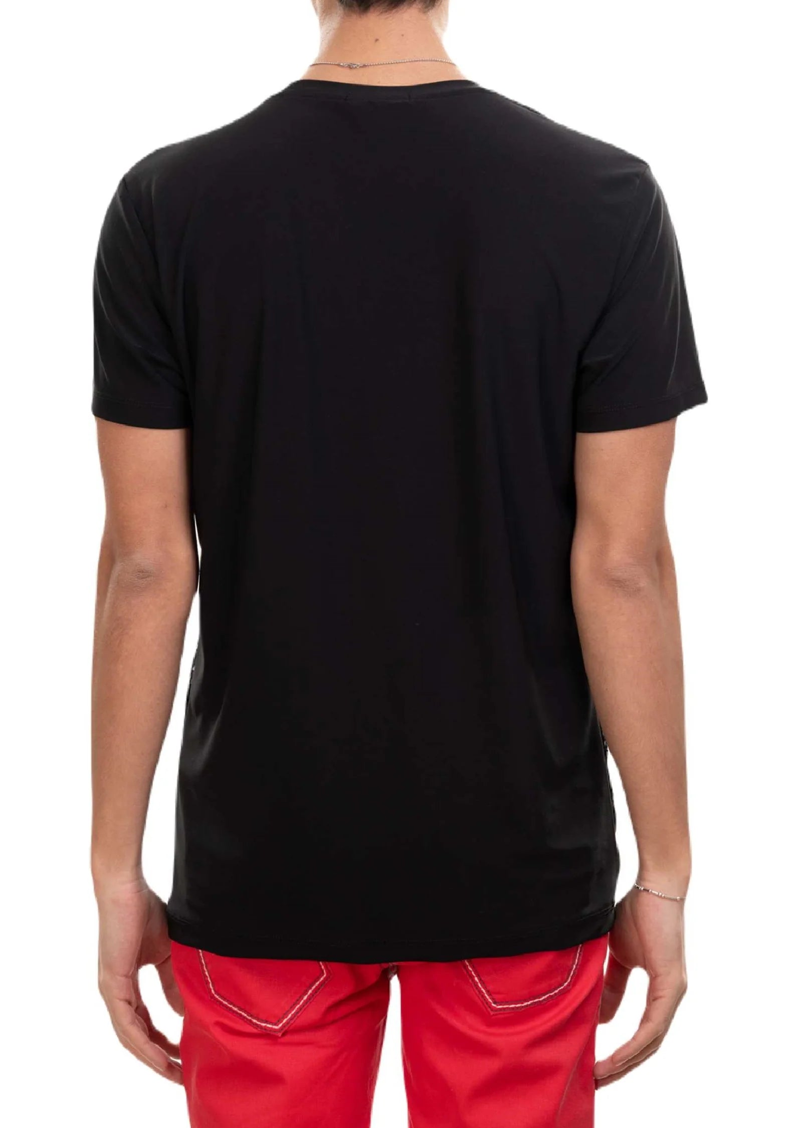Black on Black Metallic Sequin Spandex Tee