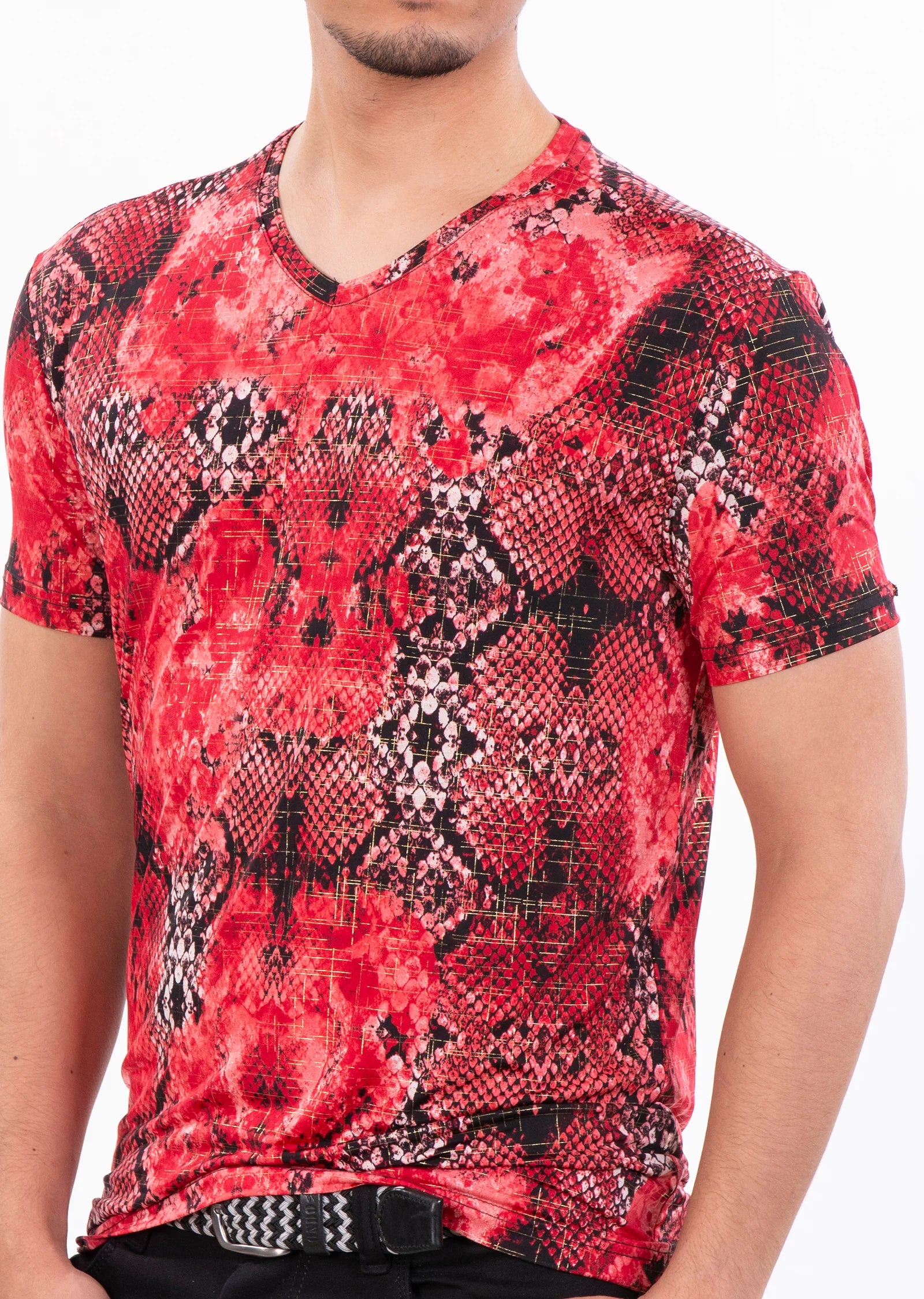 Mondo R Snake Spandex Print Tee