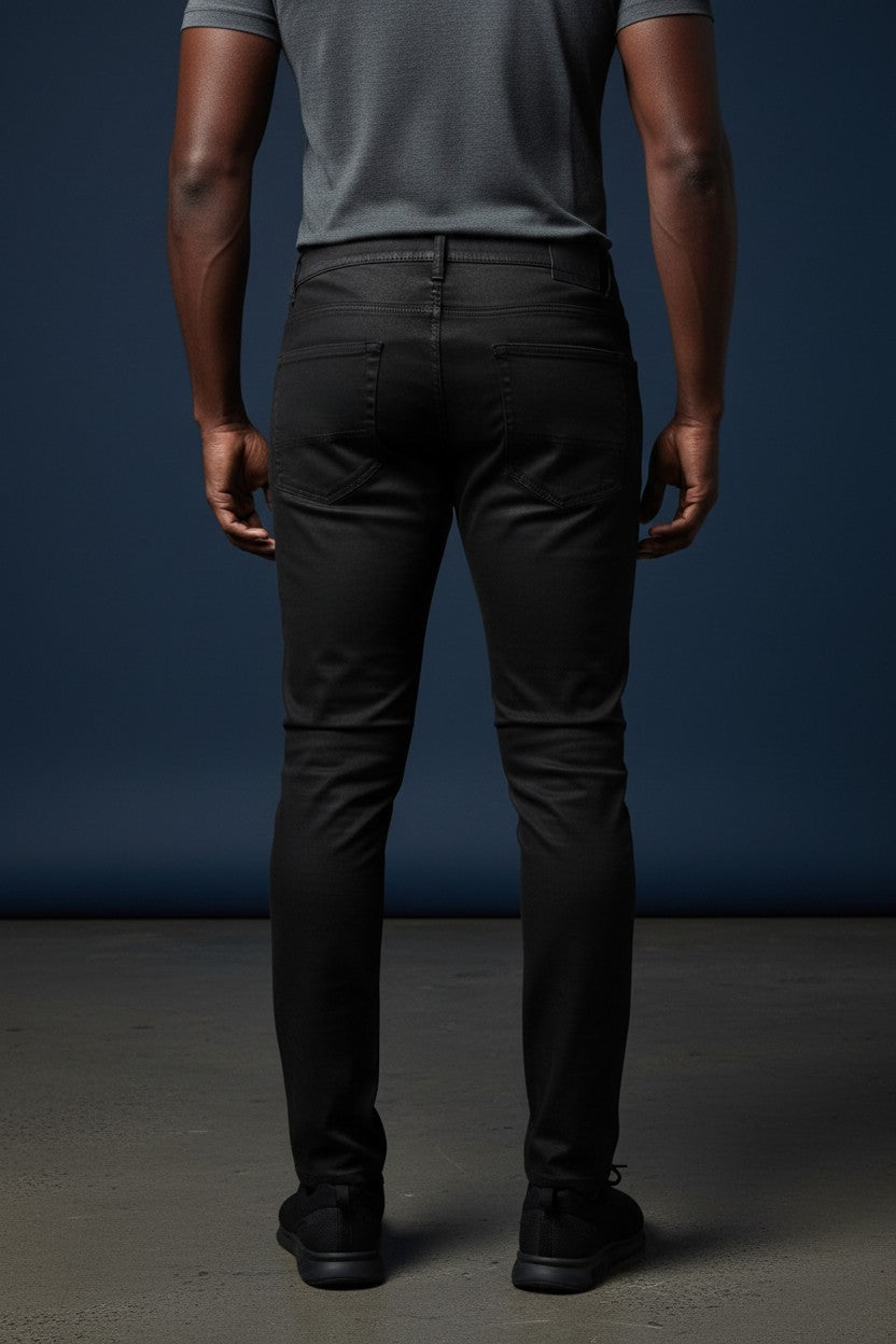 Premium Stretch Cotton Pants – Available in Black, White, Navy & Gold