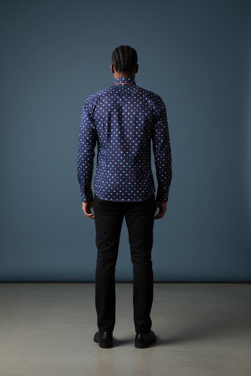 Vercini Polka Dot Carnival Cotton Shirt