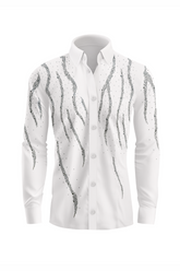 SHINY SHIRT MIDNIGHT WAVES