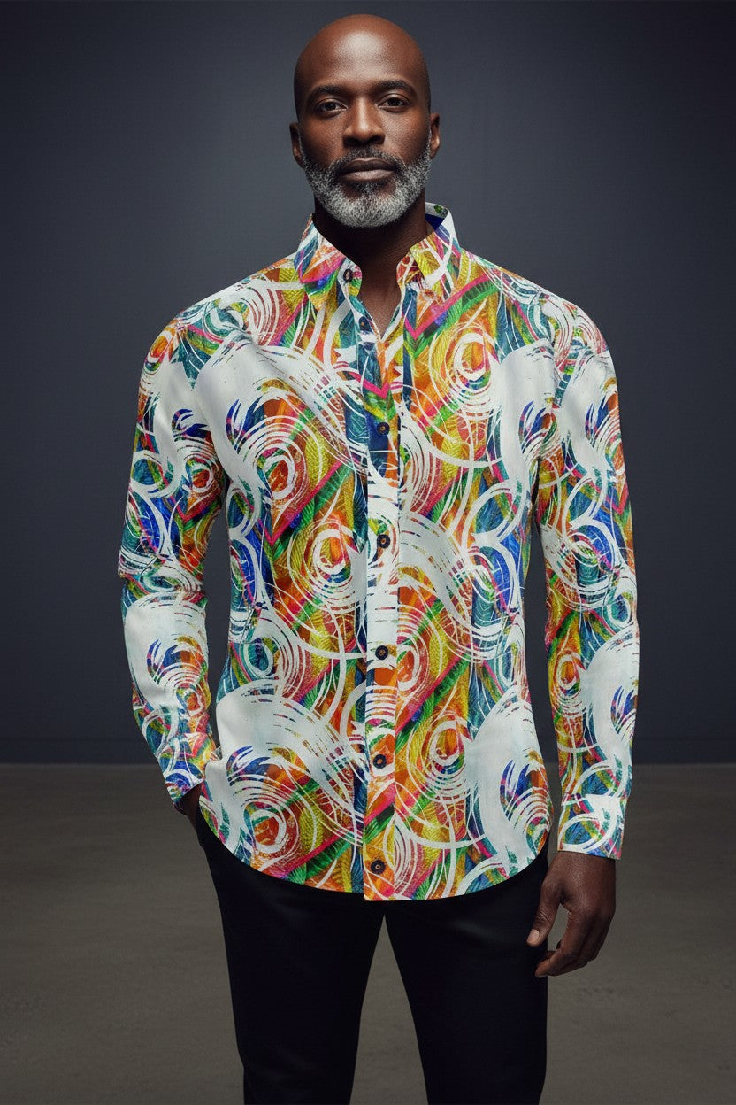 multi color shirt
