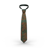 Fashionable Green Floral English Style Tie For Daily Wear TIES Ph accessories Vercini