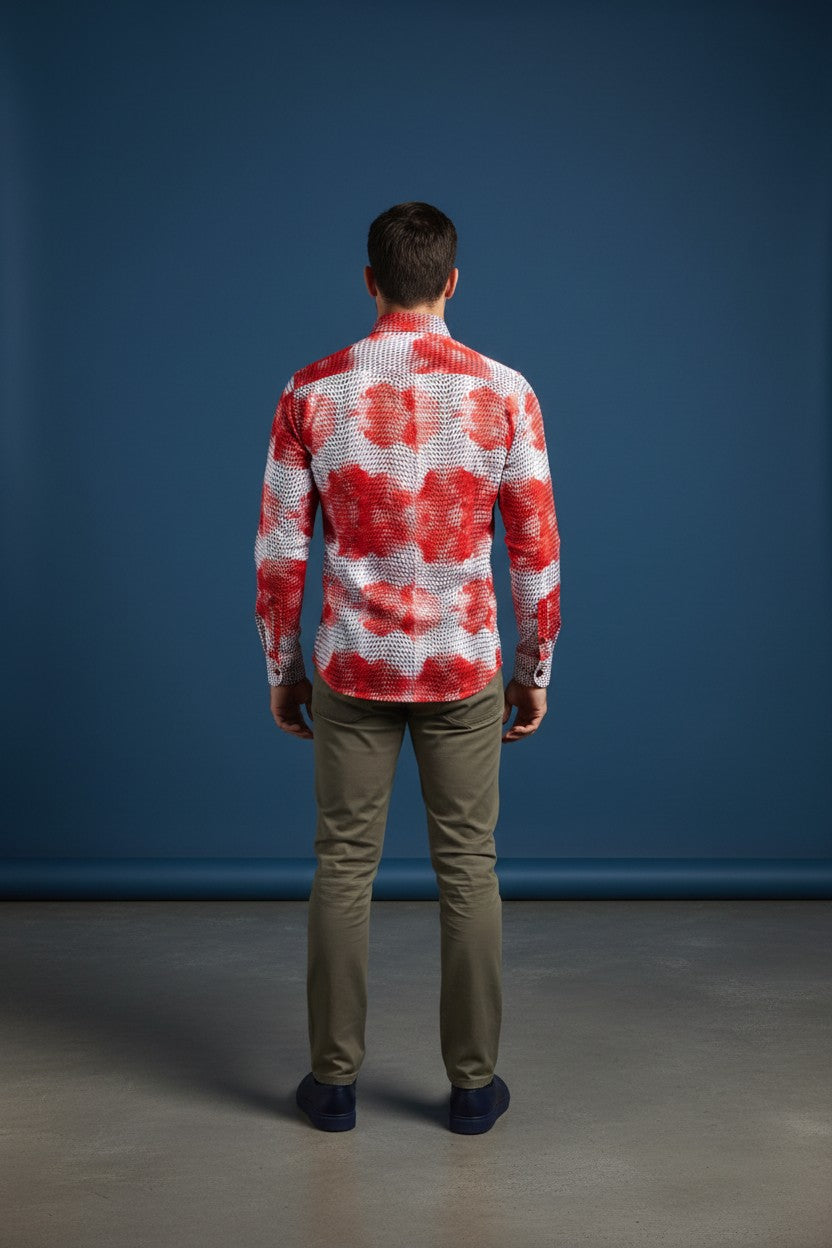 Coral Haze Men's Casual Shirt