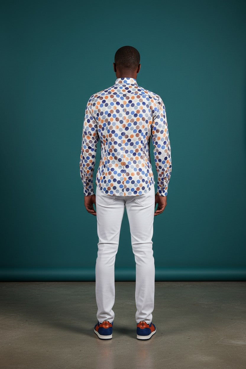 Polka Elegance Casual Shirt