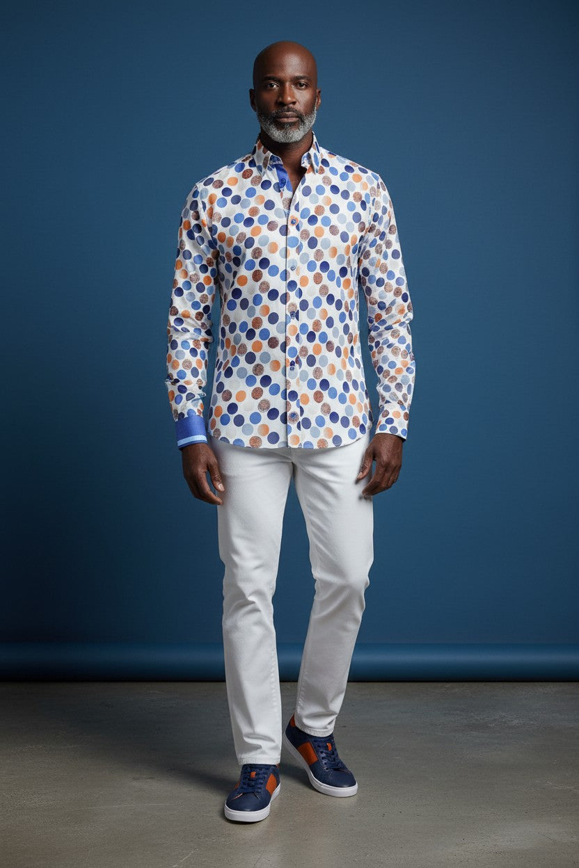 Polka Elegance Casual Shirt