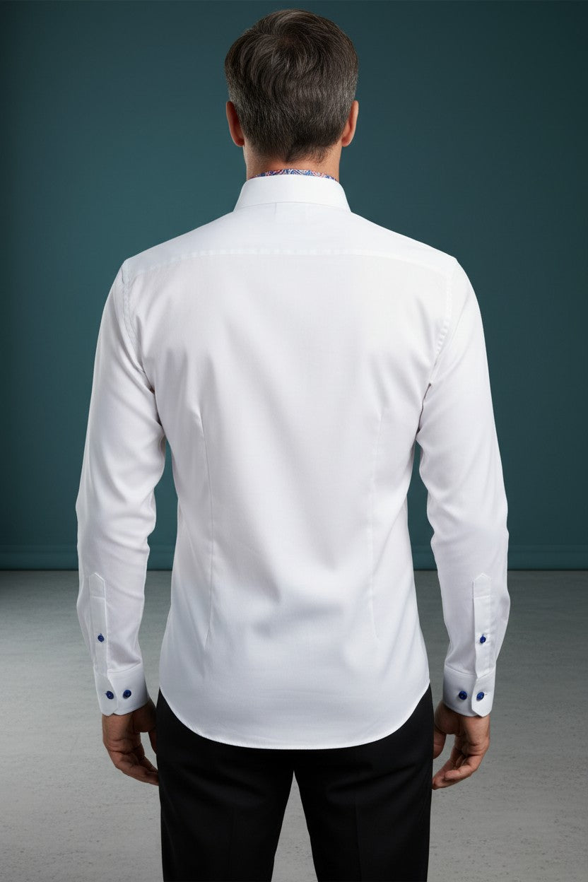 Vercini White Premium Cotton Dress Shirt