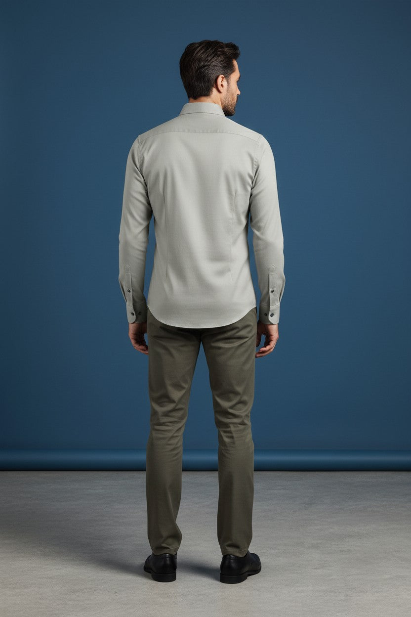 vercini grey dress shirt