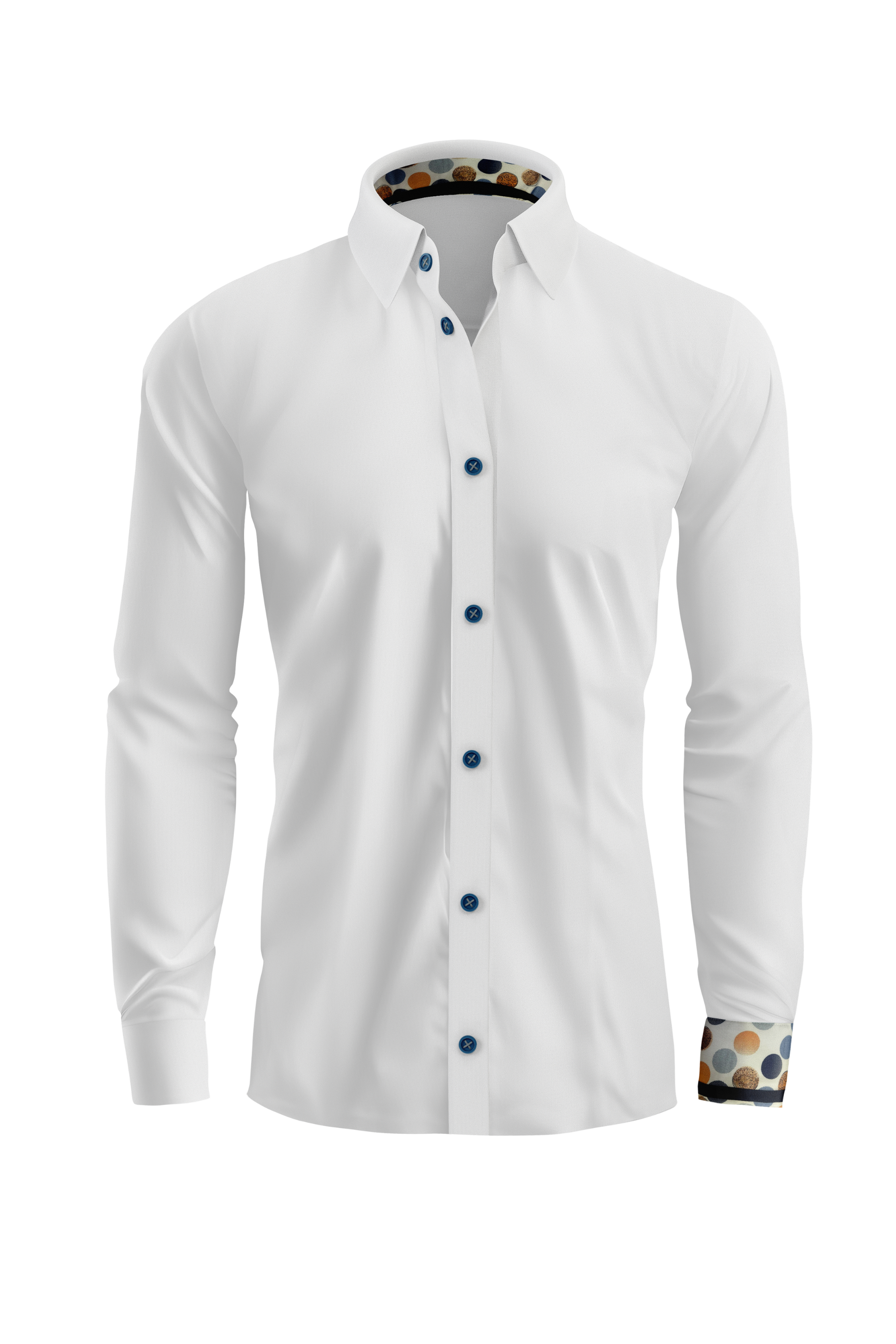 Men's White Casual Dress Shirt | Vercini