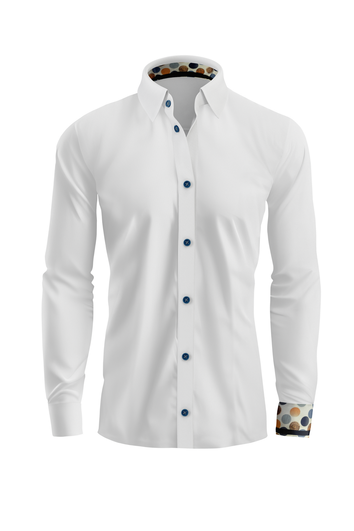 Vercini White Casual dress Shirt