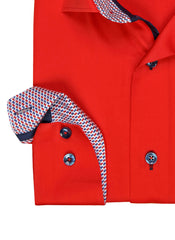 Crimson Confidence Men's Dress Shirt