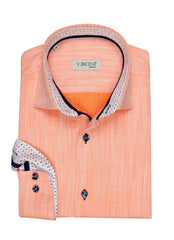 PEACH COLOR VERCINI PREMIUM SHIRT DRESS SHIRTS On Sale 30% Off Vercini