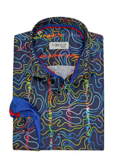 Navy Nebula Men's Casual Shirt